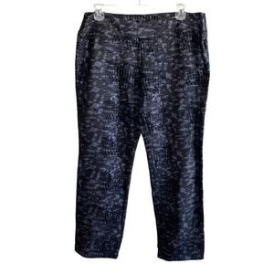 Lena Gabrielle Black Textured Pants Size 12 Career Work Trousers